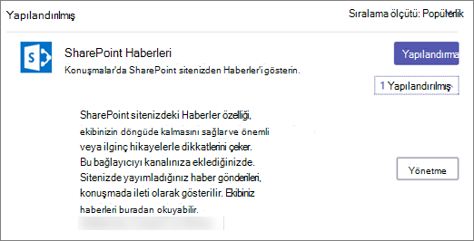 Haber bağlayıcısı iletişim kutusu