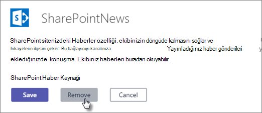 Haber bağlayıcısı iletişim kutusu
