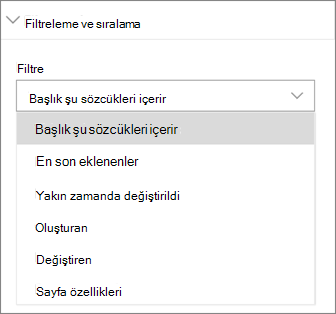 Haber filtreleme ve sıralama