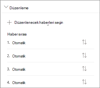 Haberler bölümünü düzenle