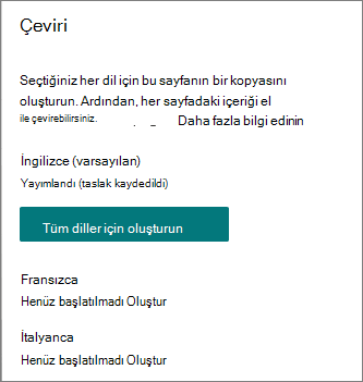Çeviri bölmesi
