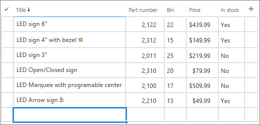 Liste için Hızlı Düzenleme formu