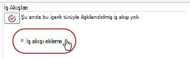 İş akışı ekleme bağlantısı
