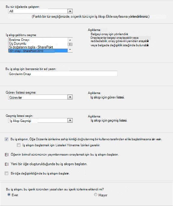 İlk başlatma formu
