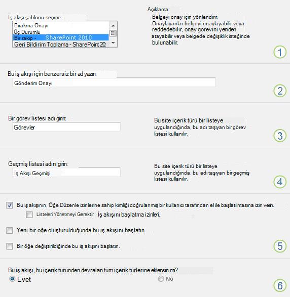 İlişkilendirme formunun, belirtme çizgileriyle numaralandırılmış ilk sayfası
