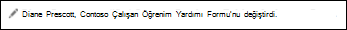 İzlemekte olduğunuz bir kişi bir belgeyi izlemeye başladığında yapılan haber akışı güncelleştirmesi