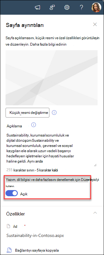 Düzenle düğmesini açma ve kapatma arasında geçiş yapan ekran görüntüsü