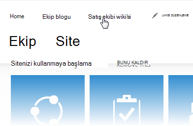 Bir sitenin üst gezintisi