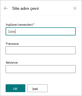 Site adını çevir