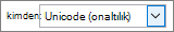 Unicode karakter türü