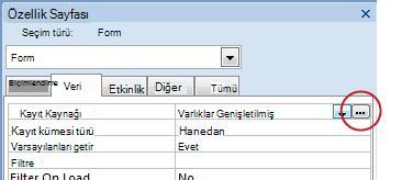 Özellik sayfasındaki Oluştur düğmesi.