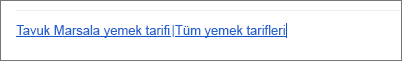 Varsayılan bağlantı yapıştırma