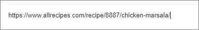Web adresi olarak yapıştır