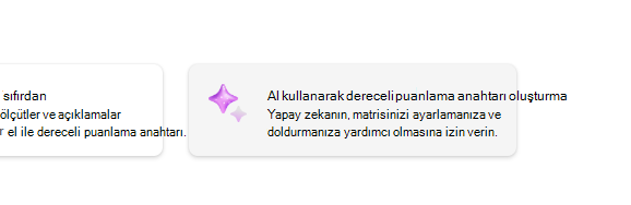 Yapay zekayı kullanarak dereceli puanlama anahtarı oluşturun