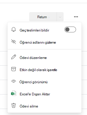 Bildirim seçeneğinin ekran görüntüsü.