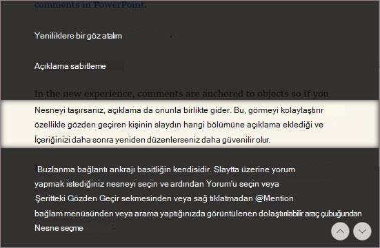 Tam Ekran Okuyucu'da satır odağı