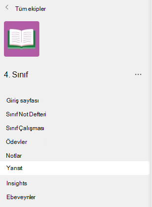 Refelct menüsünün ekran görüntüsü.