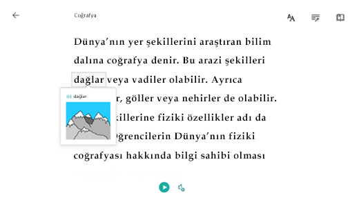 Resmini görmek için bir sözcük seçin.