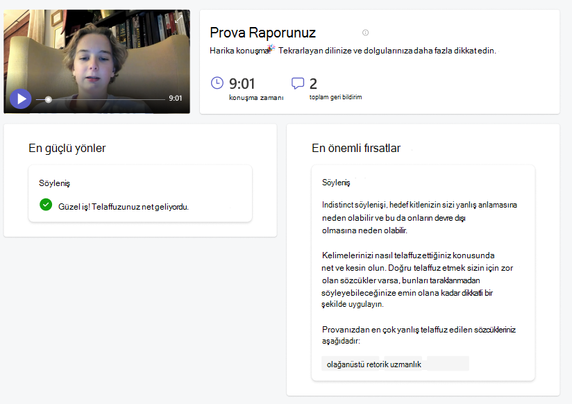 prova raporu