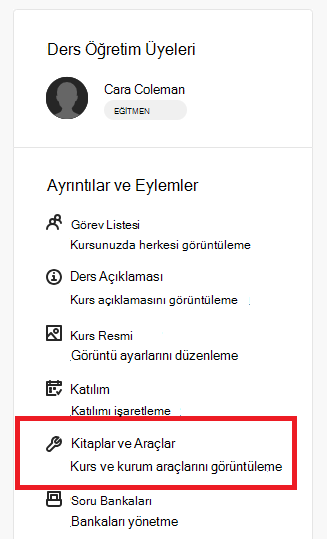 Blackboard kitapları ve araçları Microsoft Eğitim bağlantısı