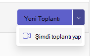 Şimdi toplantı yap düğmesi