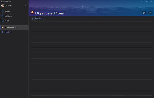 Proje oluşturma
