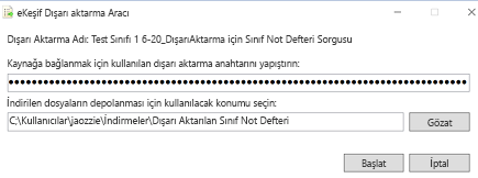 dışarı aktarma anahtarı