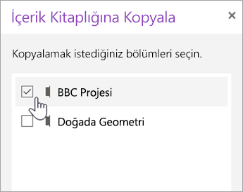 Kopyalamak istediğiniz bölümleri seçin.