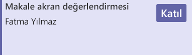 Takvim toplantısından katıl düğmesini gösteren ekran görüntüsü.