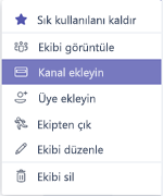 Kanal ekleyin