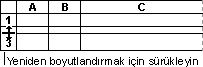 Sürüklenen satır kenarlığı