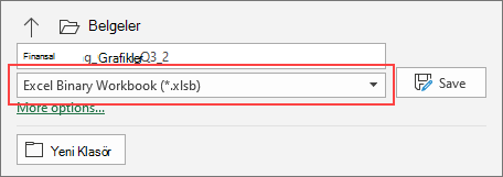 Excel İkili Çalışma Kitabı Olarak Kaydet