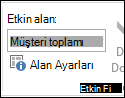 Şeritte alan ayarları