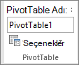 Şeritteki PivotTable seçenekleri