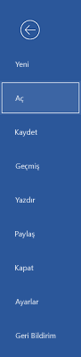 Dosya menüsü
