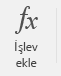 İşlev Ekle düğmesi.