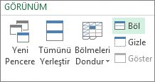Şeritteki Böl komutu