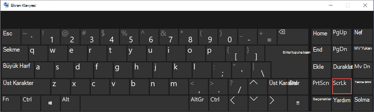 Win 10 için ekran klavyesi