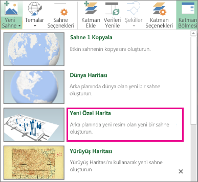 Yeni görünüm galerisindeki yeni özel eşleme düğmesi