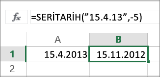 Bir tarihten ay çıkarma