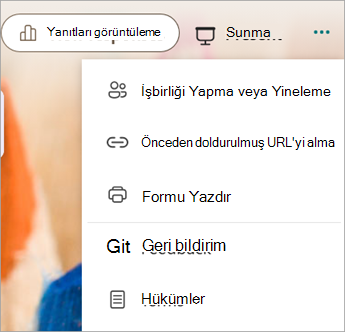 Görüntülemek için diğer form ayarları seçin İşbirliği Yap veya Çoğalt
