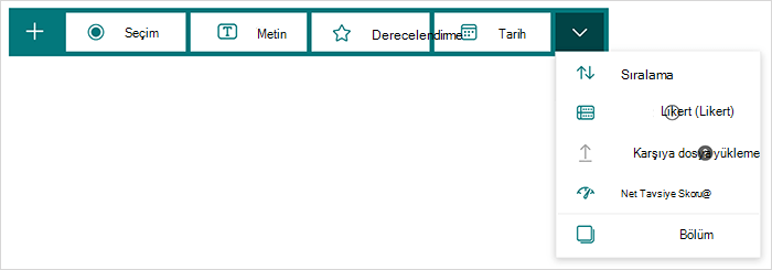 Questiontype options in Microsoft FormsMicrosoft Forms
