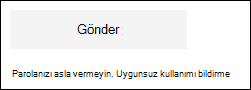 Microsoft Forms'da şüpheli kimlik avı gibi kötüye kullanımları bildirme bağlantısı