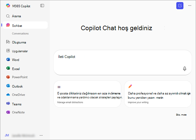 Microsoft 365 (ev) aboneliği olan bir Microsoft hesabıyla oturum açtığınızda microsoft365.com giriş sayfasını gösteren ekran görüntüsü