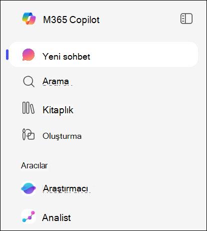 Sol gezinti bölmesinde aracıları bulabileceğiniz yerin ekran görüntüsü.