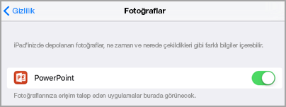 Fotoğraf erişimi