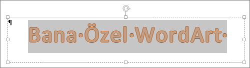 Seçilen WordArt