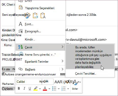Oluştururken çeviri yapma