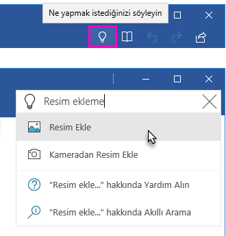 WordGöster metin alanını gösteren Word şeridi