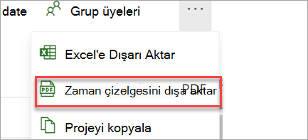 PDF’e aktarma